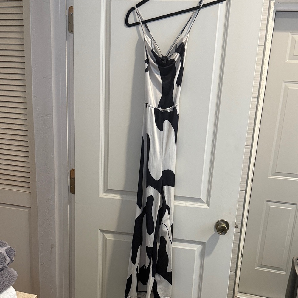 SHEIN Monochrome Abstract Jumpsuit